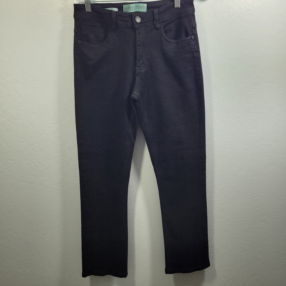 Platini Men's Western Black Boot Cut Jeans Size 28 x 30L   2426-1274